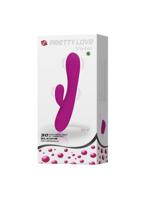 PRETTY LOVE VICTOR USB – Wibrator Punktu G, 30 funkcji, silikonowy, wodoodporny