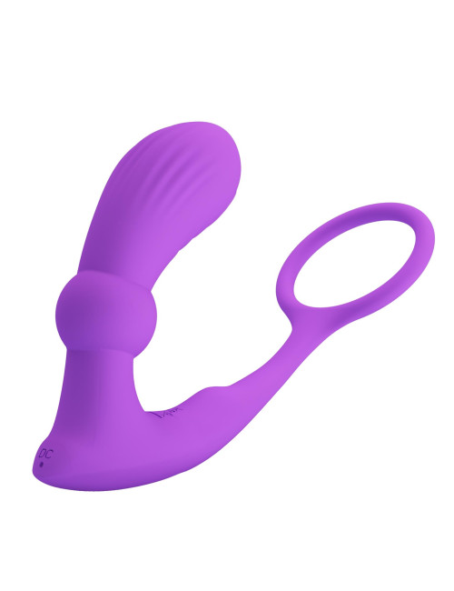 Pierścień erekcyjny z pilotem Pretty Love Warren Purple