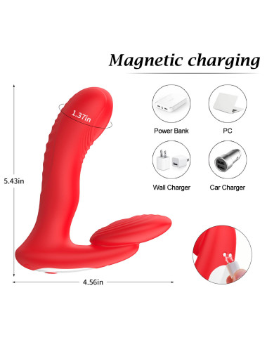 Silicone vibrator 3 speeds, 6 frequencies,
Finger function,
Heating + APP control