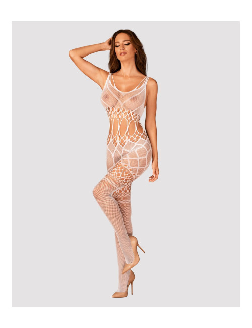 Obsessive Bodystocking G330 Białe S/M/L – Odsłaniające ciało