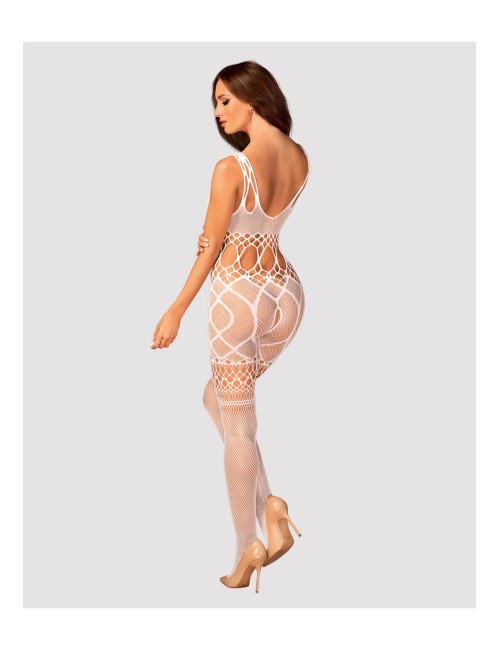 Obsessive Bodystocking G330 Białe S/M/L – Odsłaniające ciało