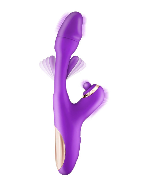 Joyfully 3-w-1 Króliczek Wibrator Tapotem Purple – Zabawki, Wibratory, Króliczki