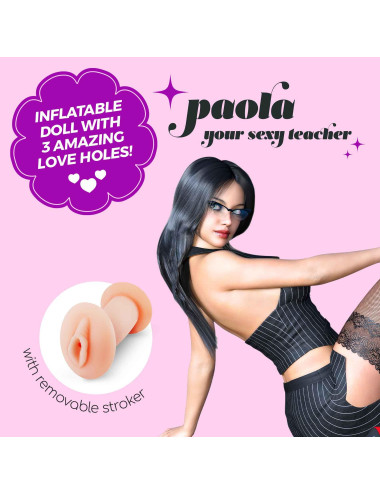 CRUSHIOUS PAOLA THE TEACHER INFLATABLE DOLL WITH STROKER