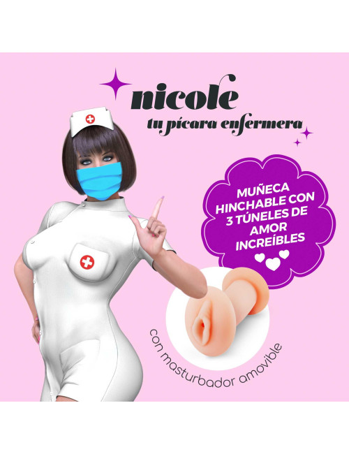 CRUSHIOUS NICOLE LA ENFERMERA INFLATABLE DOLL WITH STROKER