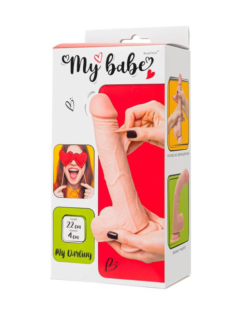 My Babe My Darling – Realistyczny dildo z TPE, Nude, 22 cm