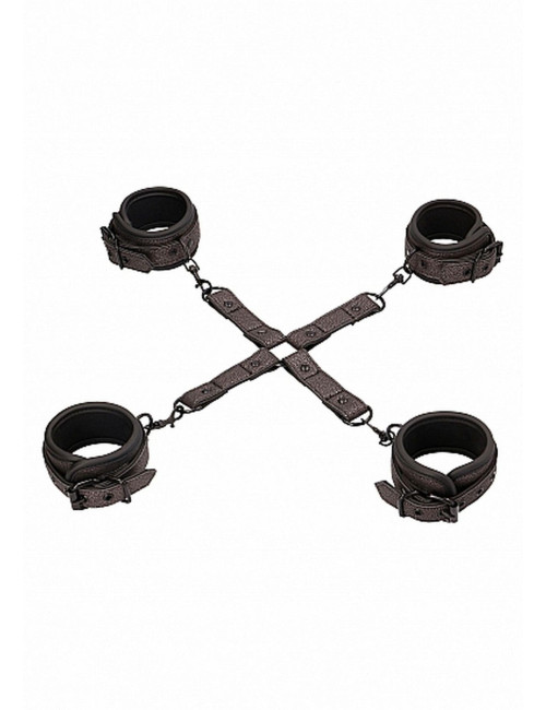 Ouch Elegant Hogtie – Kajdanki BDSM Titanium Grey