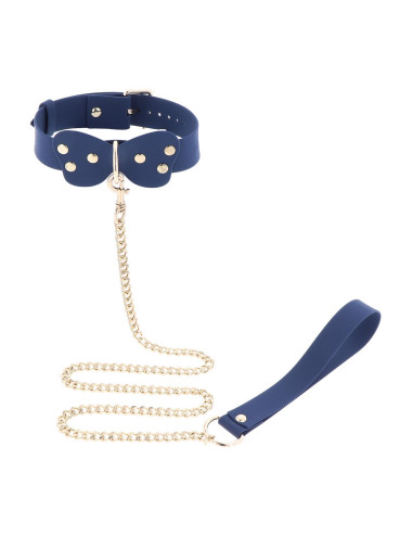 Silicone Collar and Leash Blue