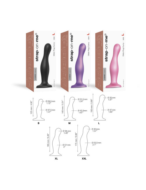Dildo Plug Curvy Metaliczny Sugar Pink S - Zabawki Analne, Silikonowy, Wodoodporny
