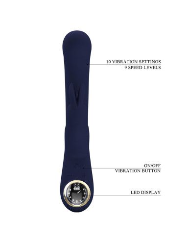 PRETTY LOVE - LAMAR, 10 vibration functions 9 speed levels, Silicone ABS