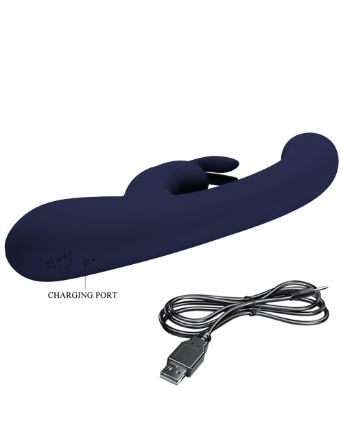 PRETTY LOVE Lamar Blue - Wibrator króliczek z 10 funkcjami wibracji i 9 prędkości | Zabawki erotyczne