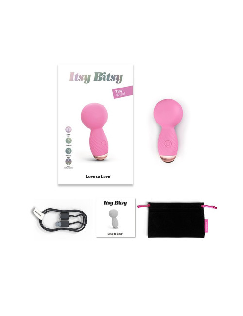 ITSY BITSY Pink Passion - Wibrator i Masażer, Zabawka erotyczna, kompaktowy, 9 trybów, wodoodporny