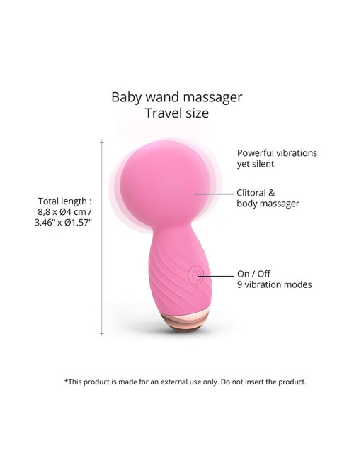 ITSY BITSY Pink Passion - Wibrator i Masażer, Zabawka erotyczna, kompaktowy, 9 trybów, wodoodporny