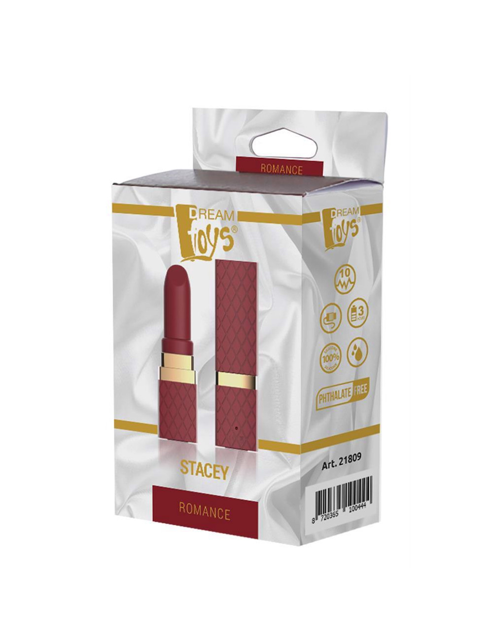 ROMANCE STACEY - mini wibrator silikonowy, wodoodporny IPX7, 7 funkcji, 3 prędkości, ładowanie USB
