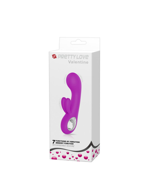 PRETTY LOVE Valentine USB 7 funkcji - Króliczek Wibrator silikonowy, wodoodporny