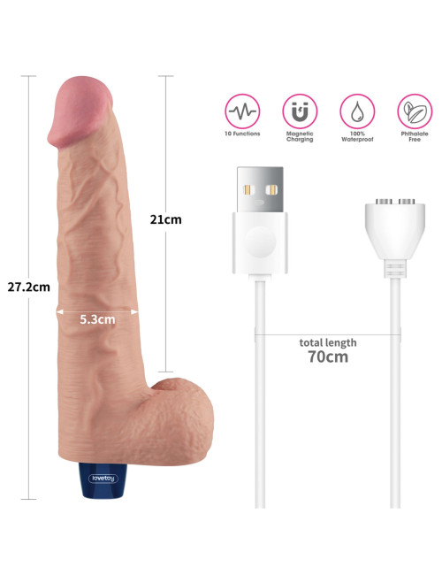 Lovetoy Real Softee Realistyczne Dildo 26,5 cm USB
