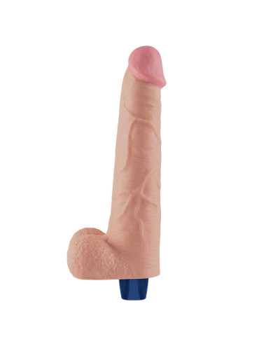 10.5" REAL SOFTEE Rechargeable TPE Vibrating Dildo(Flesh)
