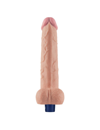 10.5" REAL SOFTEE Rechargeable TPE Vibrating Dildo(Flesh)