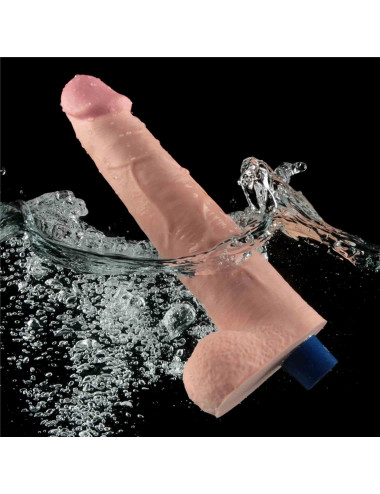 10.5" REAL SOFTEE Rechargeable TPE Vibrating Dildo(Flesh)