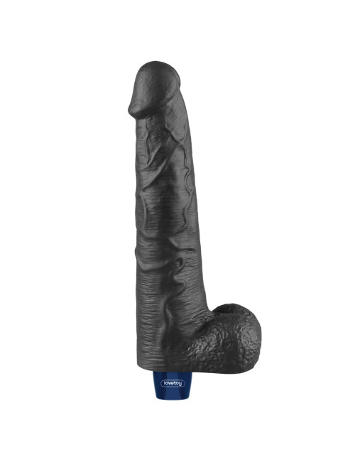 Dildo realistyczne 27 cm, 5 cm – 10.5 REAL SOFTEE, ładowany TPE, czarny – zabawki