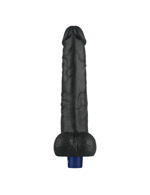Dildo realistyczne 27 cm, 5 cm – 10.5 REAL SOFTEE, ładowany TPE, czarny – zabawki