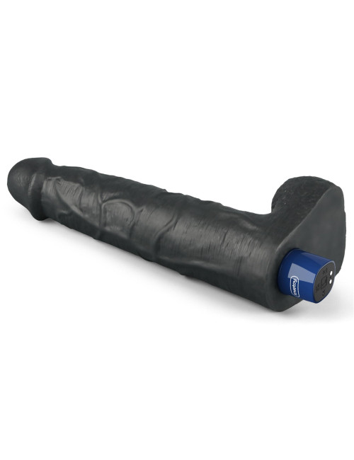 Dildo realistyczne 27 cm, 5 cm – 10.5 REAL SOFTEE, ładowany TPE, czarny – zabawki