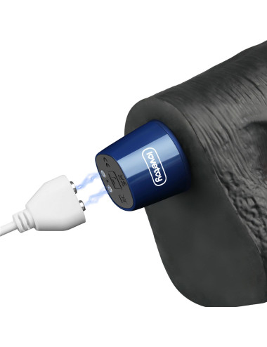 10.5" REAL SOFTEE Rechargeable TPE Vibrating Dildo(Black)