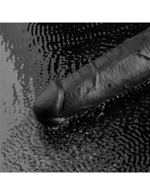 Dildo realistyczne 27 cm, 5 cm – 10.5 REAL SOFTEE, ładowany TPE, czarny – zabawki