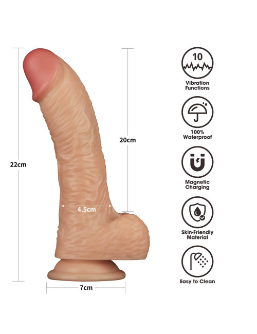 Lovetoy Power Basics Realistyczne Dildo Wibracyjne 21,5 cm