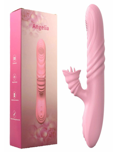 Wibrator-Angelia, USB 3 functions of thrusting / 20 vibrations Flesh