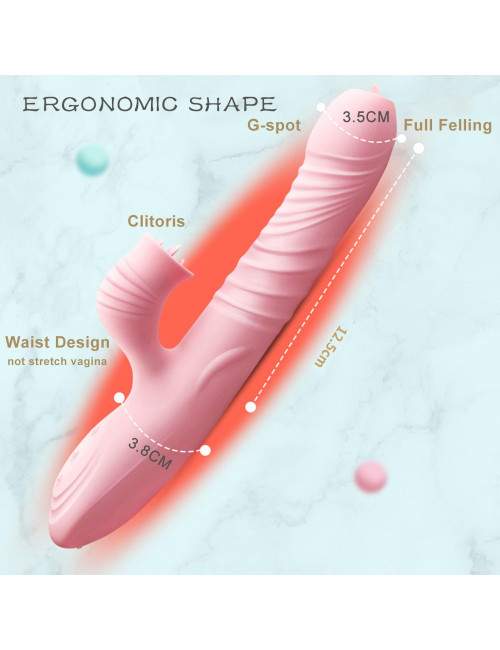 Wibrator USB Pink – Stymulator Punktu G i łechtaczki, 20 funkcji, silikon medyczny, wodoodporny