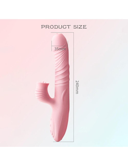 Wibrator USB Pink – Stymulator Punktu G i łechtaczki, 20 funkcji, silikon medyczny, wodoodporny