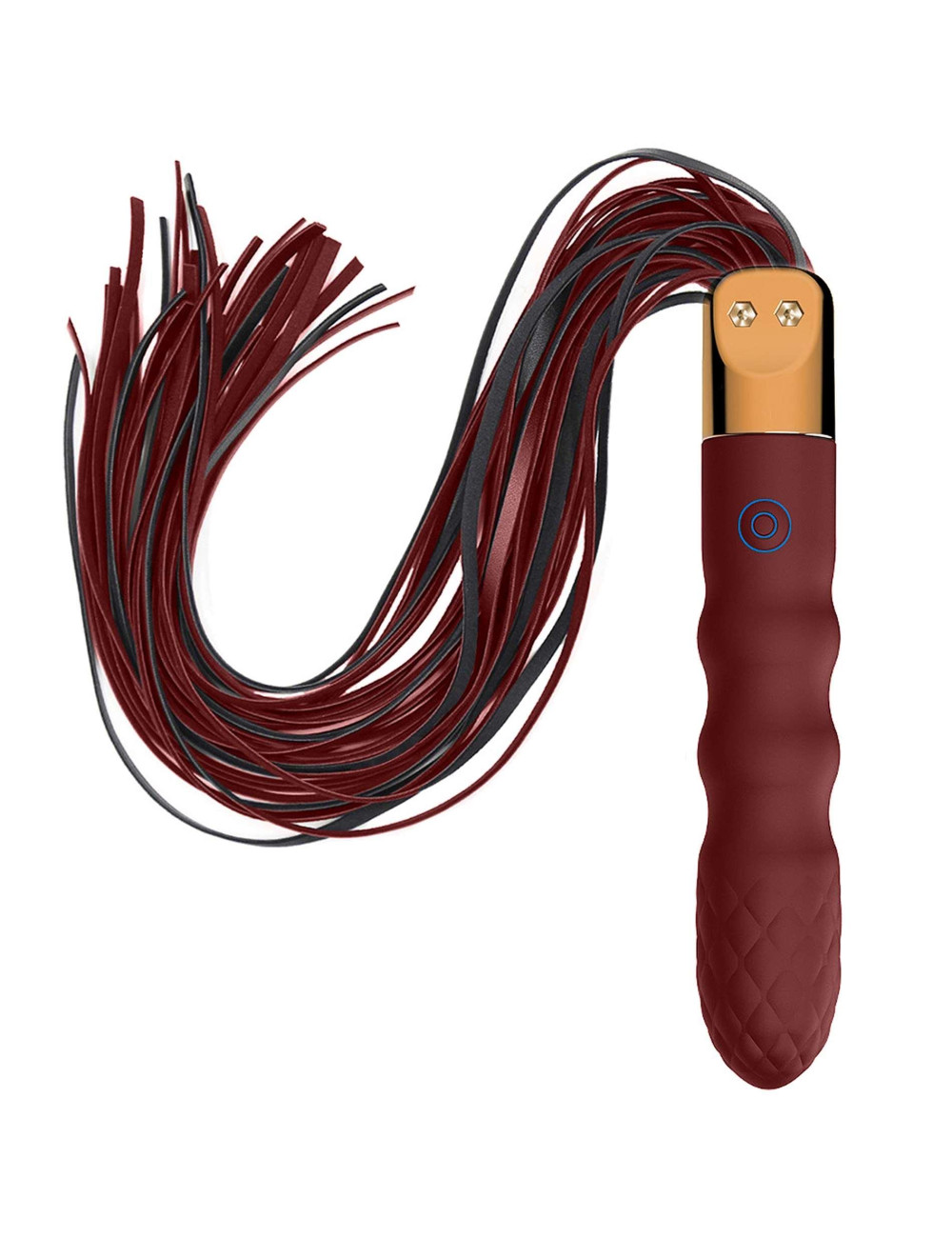 Virbating Flogger - Zabawka analna z wibratorem, 10 funkcji wibracji, wodoodporna