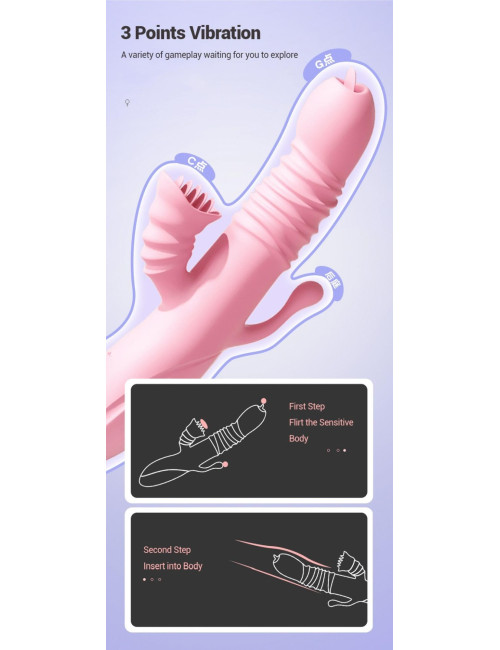 Wibrator-Ada USB -Pink