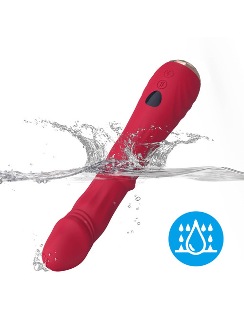 Jackal Red 9 – Wibrator punktu G, 9 trybów, USB-C, wodoodporny, cicha praca, zabawki erotyczne