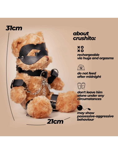 CRUSHIOUS CRUSHITO BONDAGE TEDDY BEAR BLACK 31CM
