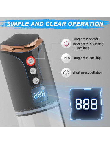 Automatic Pump - 8 sucking modes,
counting mode