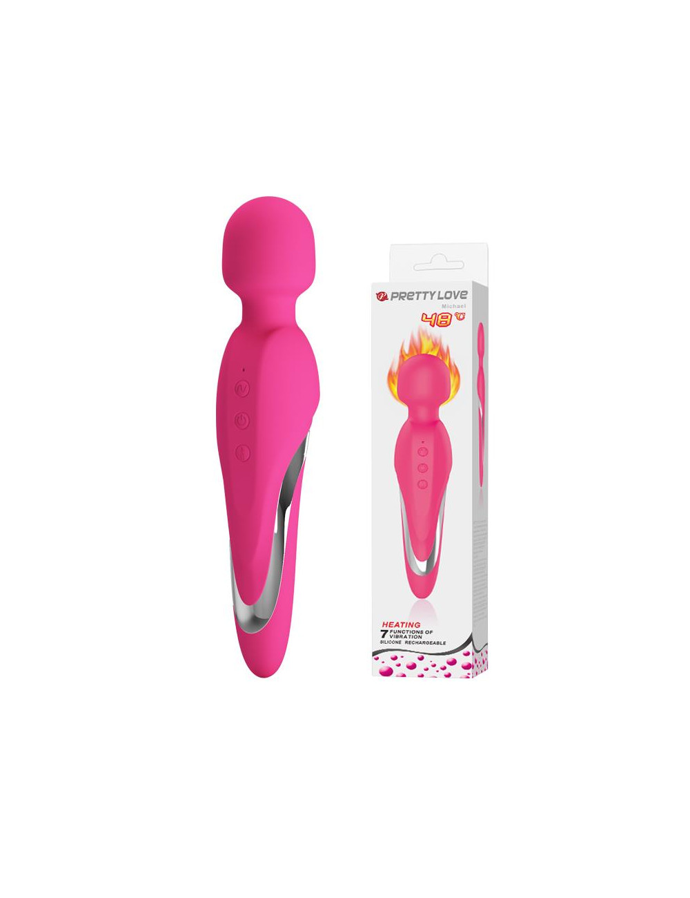 Pretty Love Michael USB - Wibrator i Masażer z Funkcją Rozgrzewania