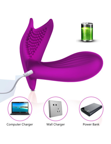 Stymulator-Silicone Panty Vibrator USB 10 Function / Heating / Voice Control