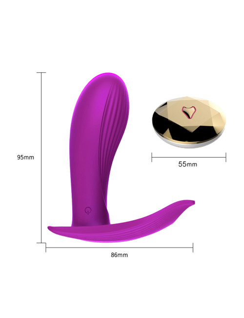 B - Series Fox Silikonowy Wibrator Panty z Ogrzewaniem i Sterowaniem Głosem