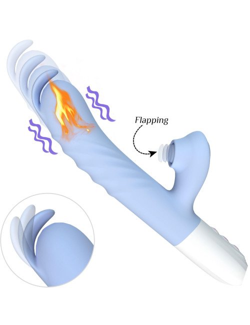 Silicone Vibrator 7 Powerful Modes - 
Flapping and 7 Thrusting
Heating