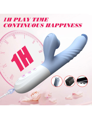 Silicone Vibrator 7 Powerful Modes - 
Flapping and 7 Thrusting
Heating