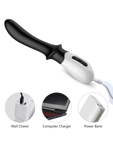 Wibrator-Silicone Prostate / G-spot Massager USB 10 Function / Heating