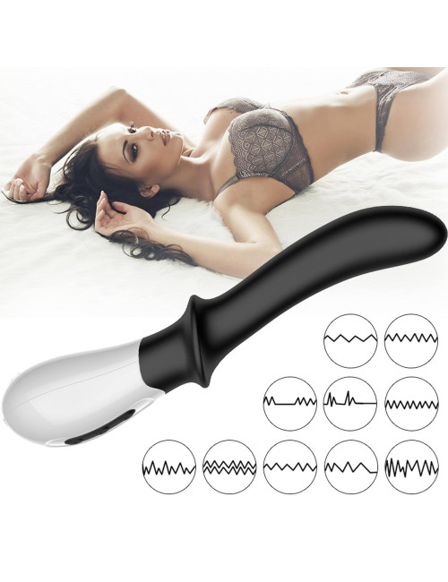 Wibrator silikonowy – stymulator prostaty i G-spot, 10 funkcji, podgrzewanie, wodoodporny USB