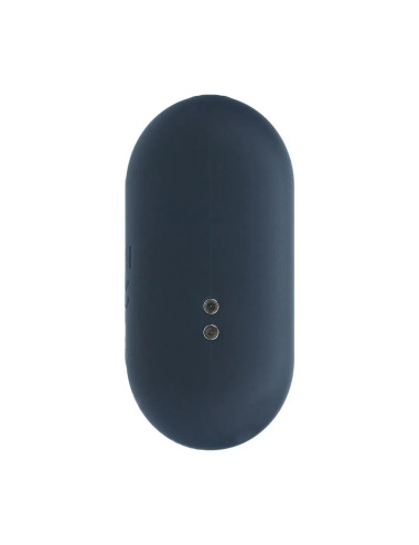 Hexagonal Vibrating Silicone Anal Plug - M - Black