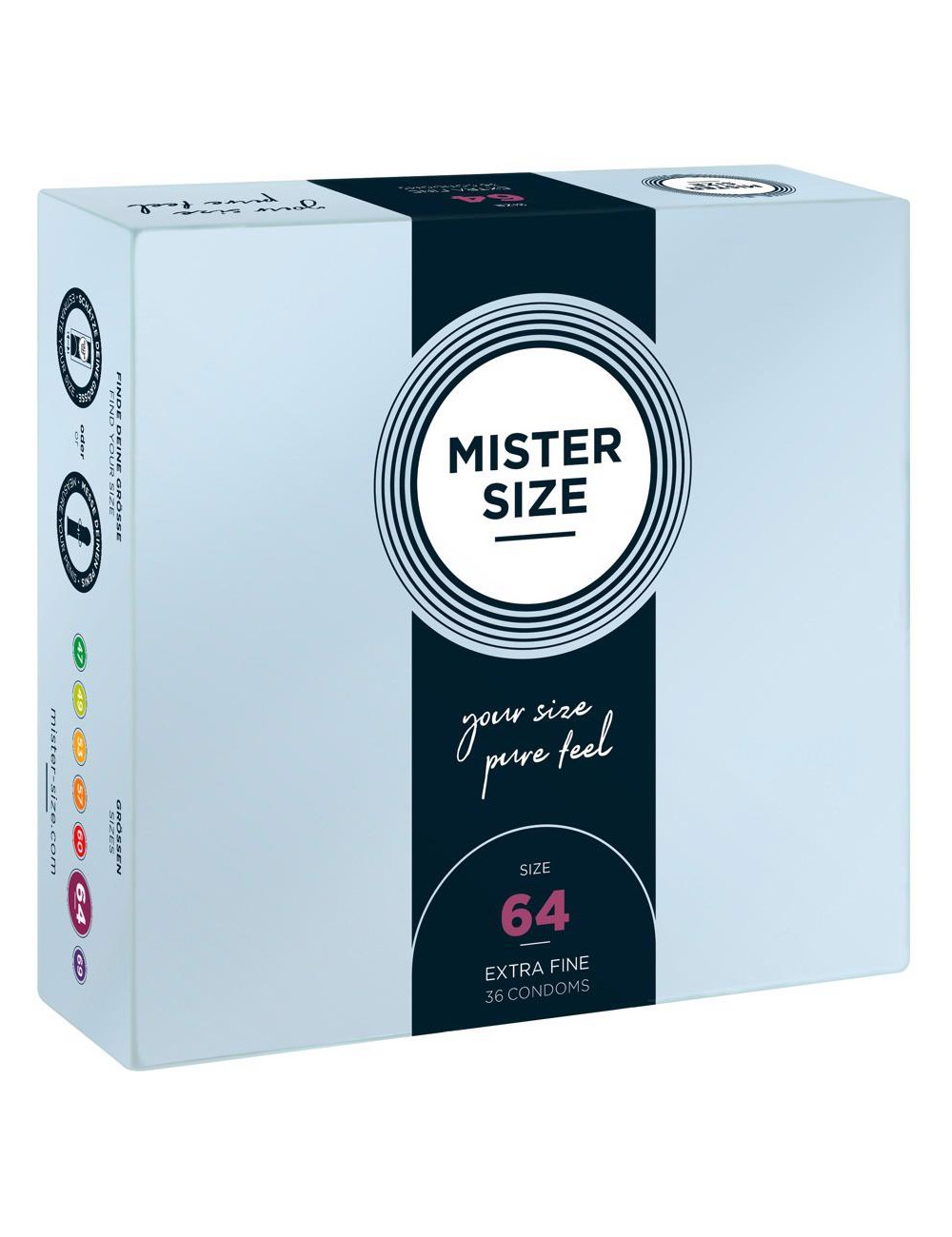 Mister Size 64 mm - Wegańskie Prezerwatywy 36 szt.
