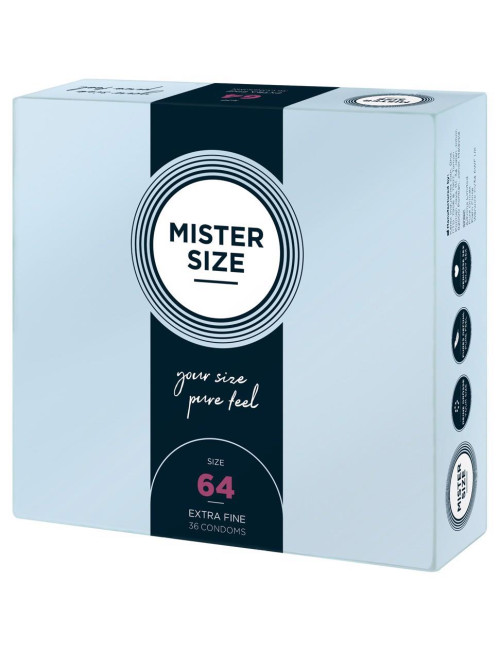 Mister Size 64 mm - Wegańskie Prezerwatywy 36 szt.