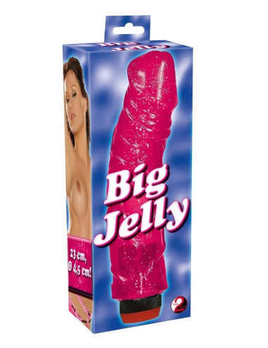 Vibrator Big Jelly – Realistyczny Wibrator, Zabawki i Wibratory, 23 cm, różowy