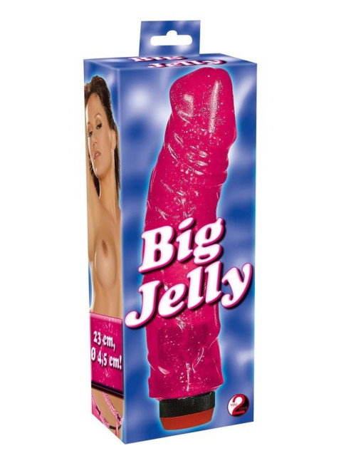 Vibrator Big Jelly – Realistyczny Wibrator, Zabawki i Wibratory, 23 cm, różowy