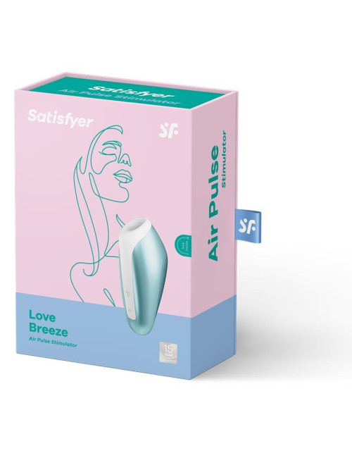 Love Breeze Ice Blue - Wibrator z Air Pulse, 11 funkcji, IPX7, silikon bezpieczny dla ciała