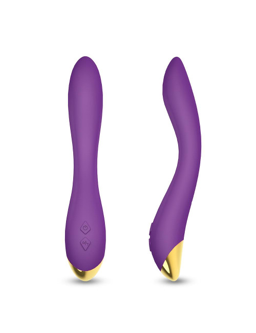 Flamingo Purple - Wibrator Punktu G z silikonem, 9 trybów, wodoodporny, cichy, USB